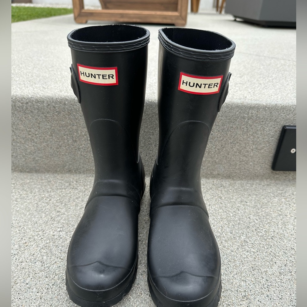 Hunter Classic Black Mid Waterproof Boots